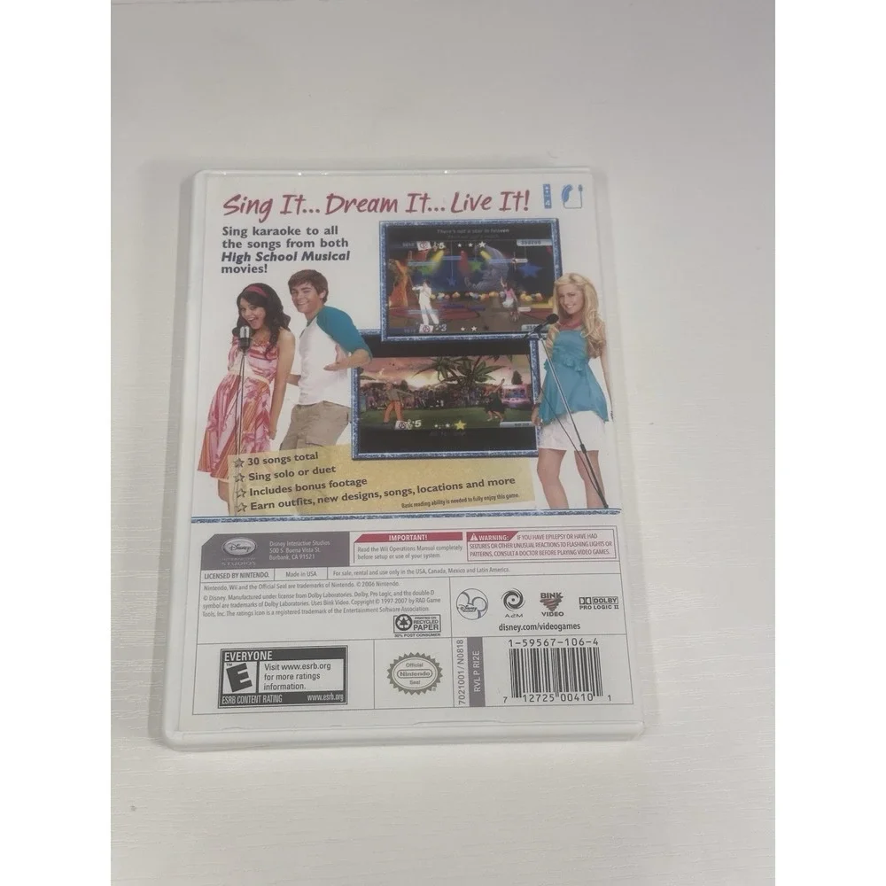 High School Musical: Sing It! Complete CIB Nintendo Wii Game With Manual
